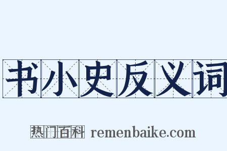 书小史反义词是什么意思的图片